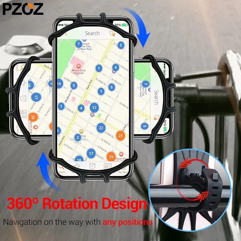 PZOZ велосипедный держатель для телефона для iphone samsung, универсальный держатель для мобильного телефона, держатель для велосипеда, держатель для телефона, зажим, подставка, gps кронштейн