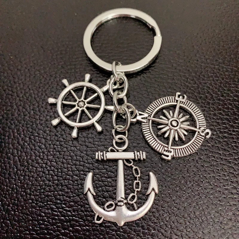 1 рыболовный крючок Φ компас и якорь из сплава подвеска Маяк летний подарок