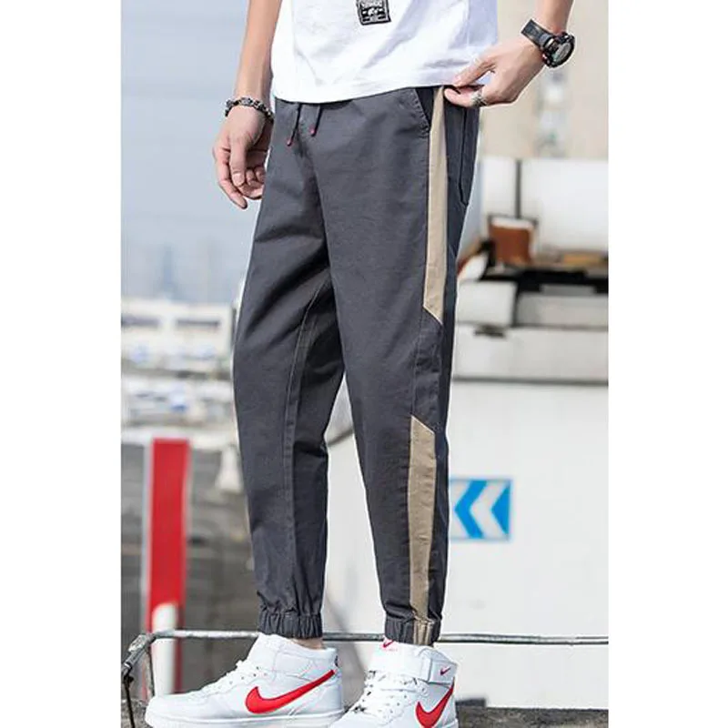 Мужские тонкие весенне-осенние хлопковые повседневные мужские брюки до