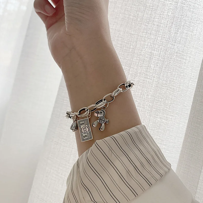 Женский браслет с биркой в виде головы рыбы и лошади | Украшения аксессуары