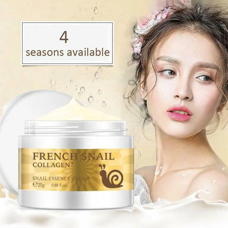 

25g Snail Face Cream Hyaluronic Acid Moisturizer Anti Wrinkle Serum Collagen whitening Cream Skin Care Anti Aging Nourishing