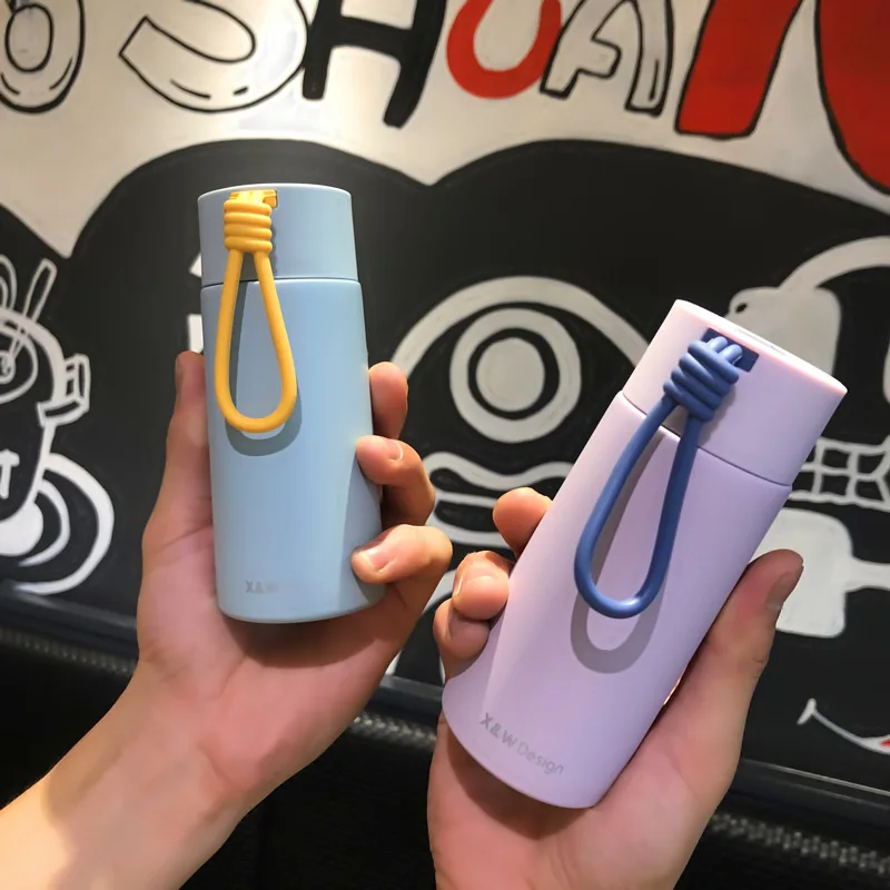 Женская портативная мини-бутылка для воды 180 мл с двойными стенками 304 термос