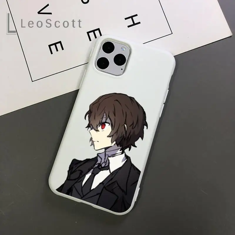 

Bungo Stray Dogs Character art Phone Case Candy Color for iPhone 11 12 mini pro XS MAX 8 7 6 6S Plus X 5S SE 2020 XR