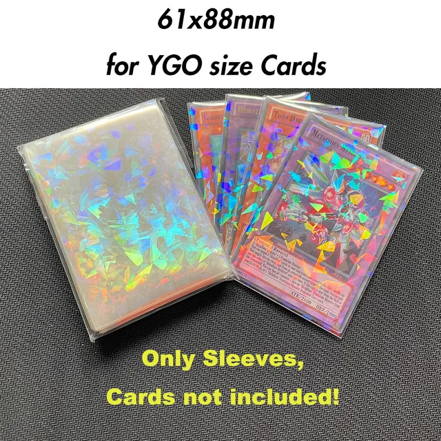 

200pcs/lot Broken Gemstone Glass Laser Flashing Card Film Holographic Idol Photo Card Sleeves For YGO VG Super Card Protector