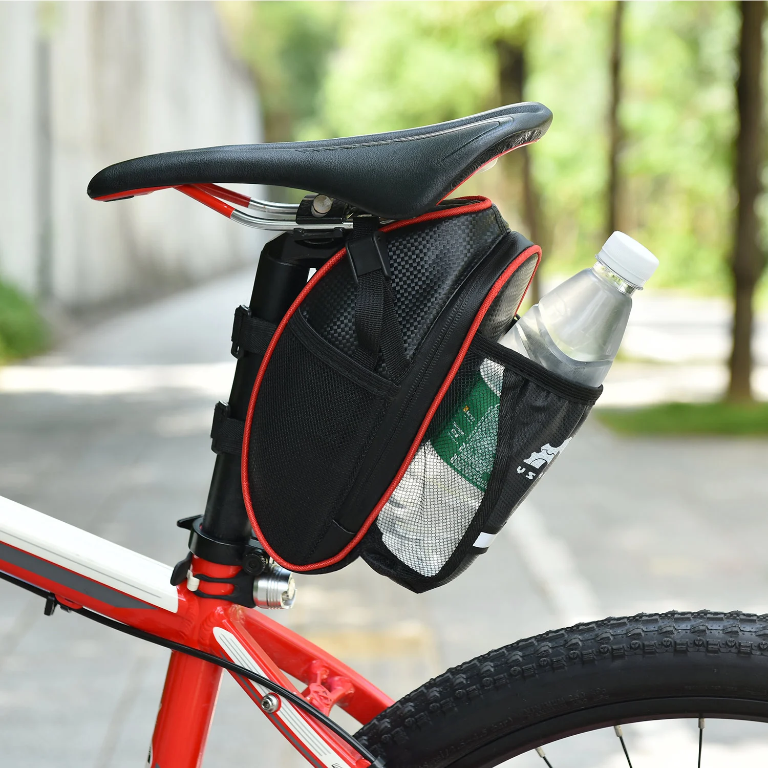 YSANAM Bike Bag Reflective Saddle with Water Bottle Pouch MTB Bicycle Panniers Accessories | Спорт и развлечения