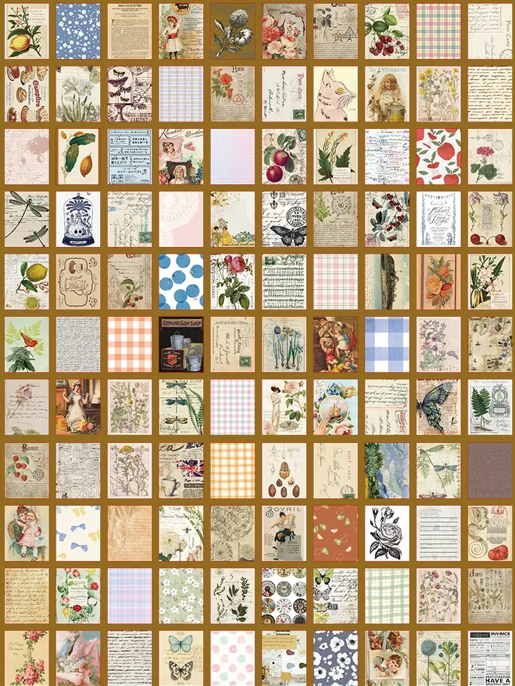 

400sheets Memo Pads Sticky Notes Retro and fresh Junk Journal Paper diary Scrapbooking Stickers Office School stationery Notepad