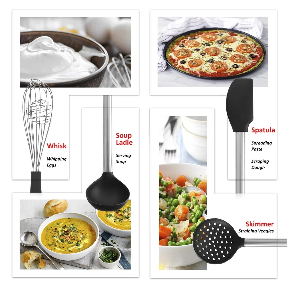 Набор кухонной утвари ERMAKOVA силиконовая антипригарная кухонная утварь набор