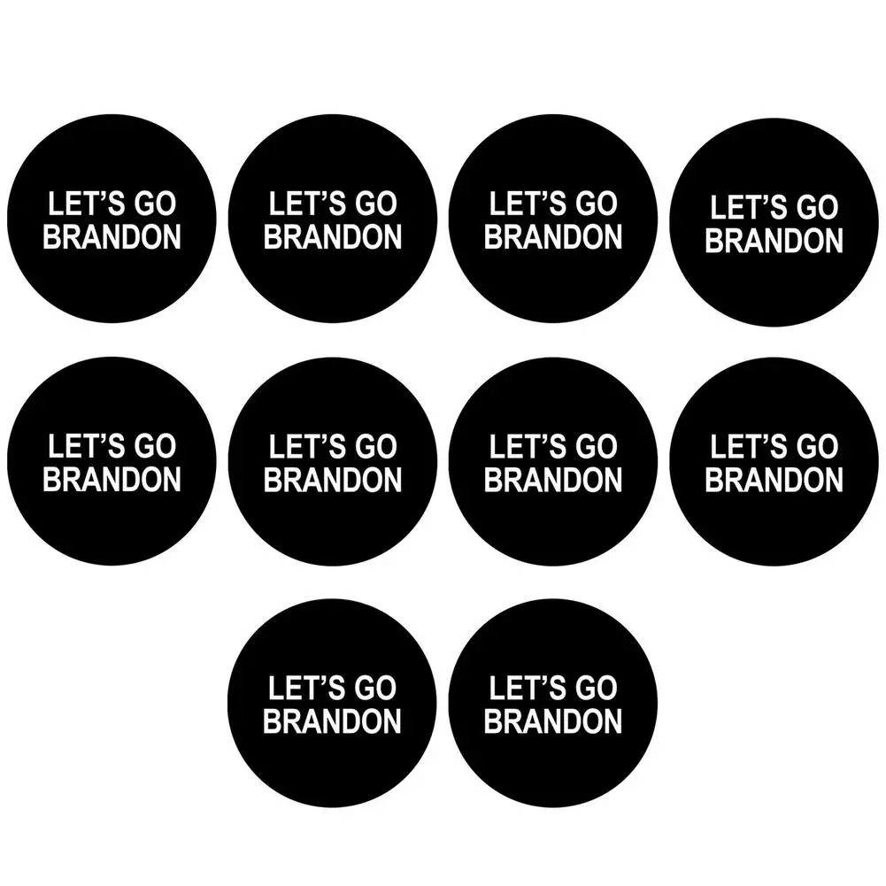 

Let's Go Brandon Meme Decal Funny Car Bumper Stickers 10Pcs Round Waterproof PVC Stickers For Car Truck Phone Laptop Bottle Ska