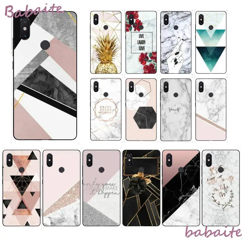 Babaite геометрический мрамор пользовательские фото мягкий чехол для телефона с