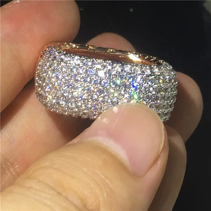 Choucong, винтажное женское кольцо для обещаний, Pave AAAAA cz, 925 пробы, Серебряное обручальное кольцо, кольца для женщин, массивные, вечерние, ювелирные изделия