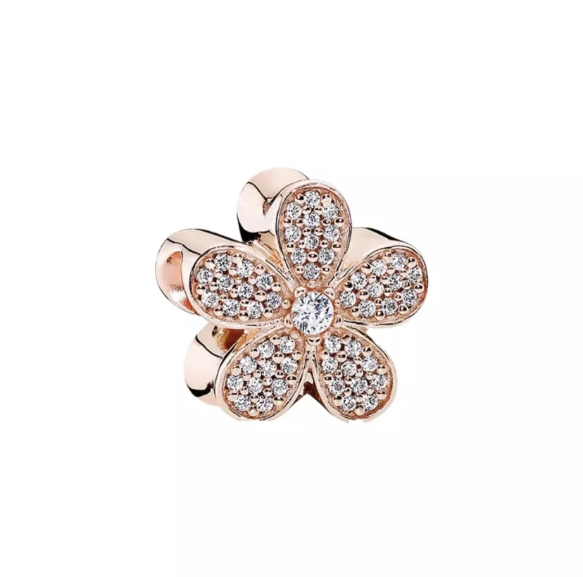 

Authentic 925 sterling silver flower crystal pando jewellery is perfect for an original bracelet necklace with DIY jewelry for w