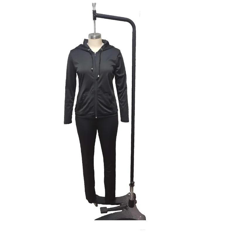 

Women's leisure sports suit hooded zipper top + elastic tight fitness tights 2-piece outdoor running morning running clothes