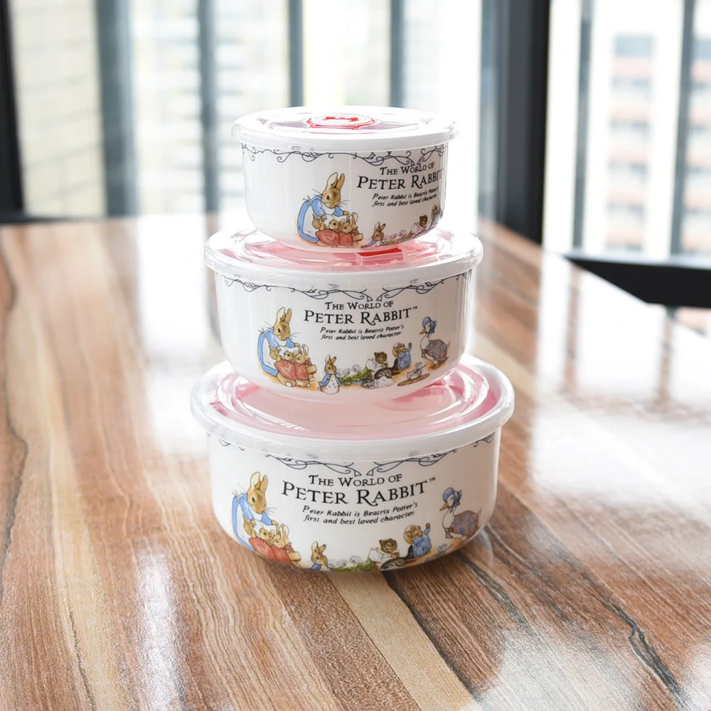 Питер посуда с кроликами Tureens свежий салатник костяного фарфора сохраняет