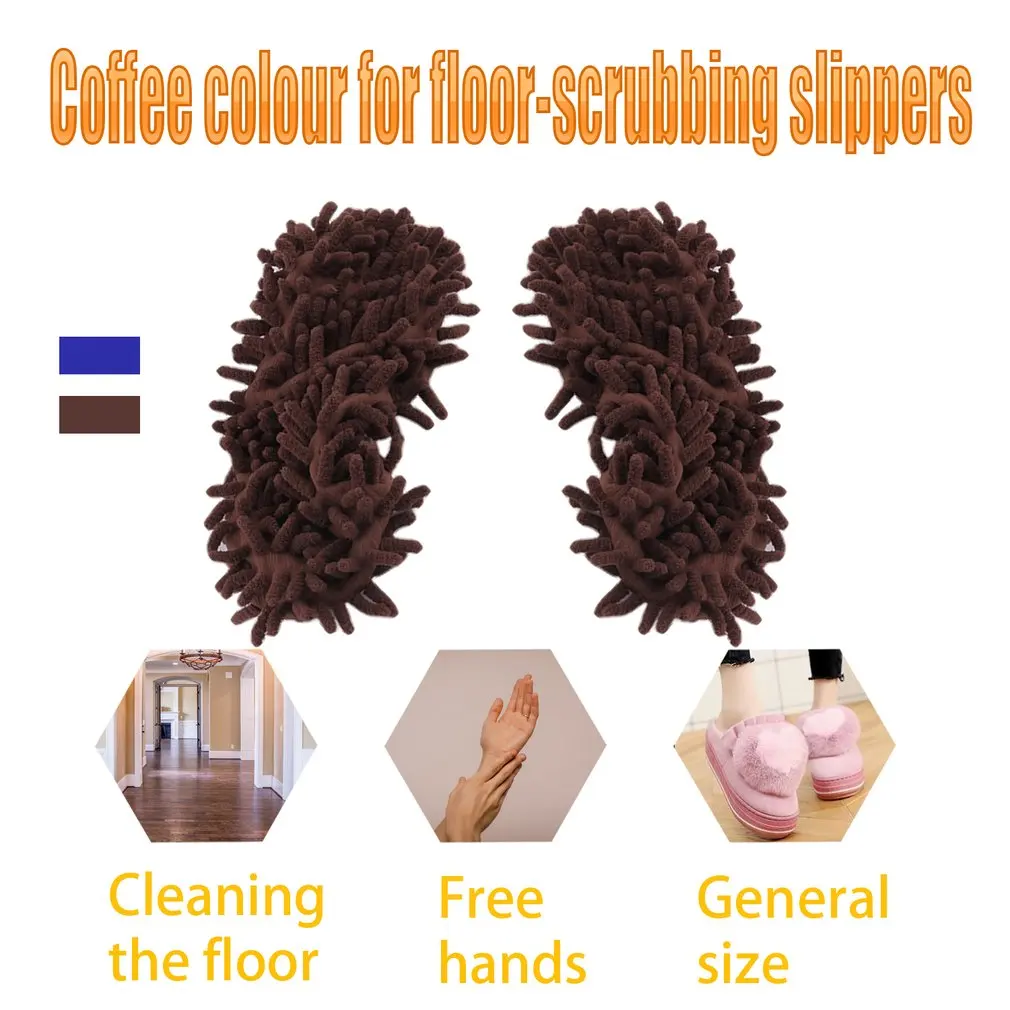 1 Pair Home Non-slip Mop Sweep Floor Cleaning Duster Cloth Housework Lazy Soft Slipper Washable Worldwide sale Drop shipping | Дом и сад