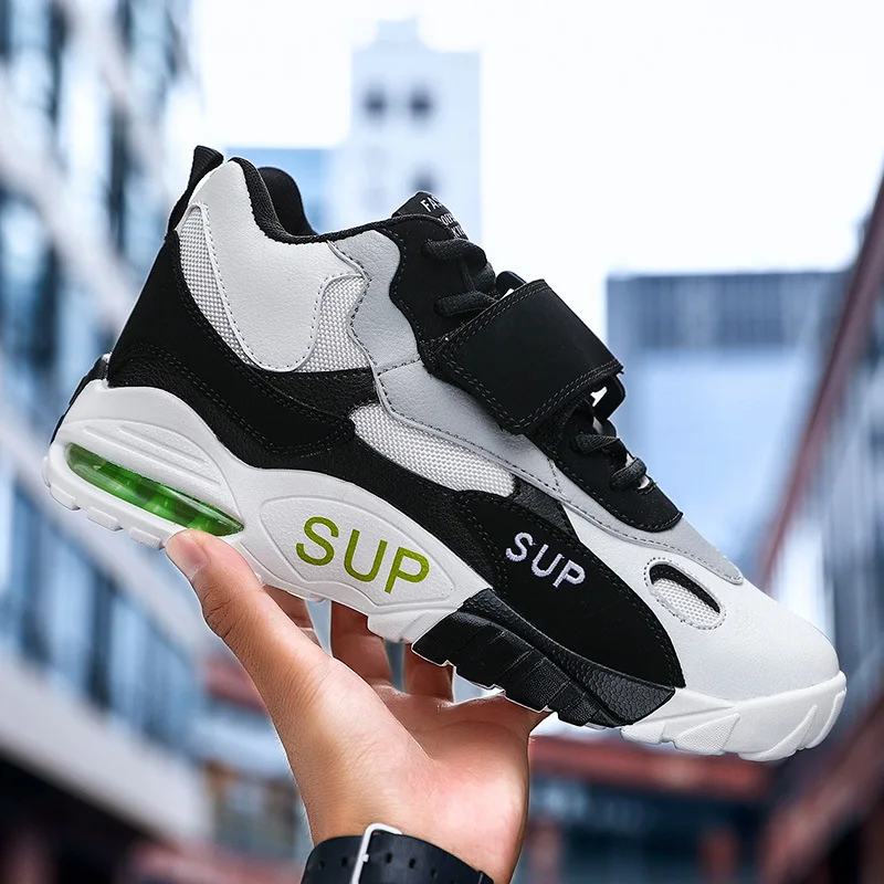 

2020 New Autumn Men's Shoes Trendy Shoes Male Students High-Top Breathable Sports Air Cushion Shoes