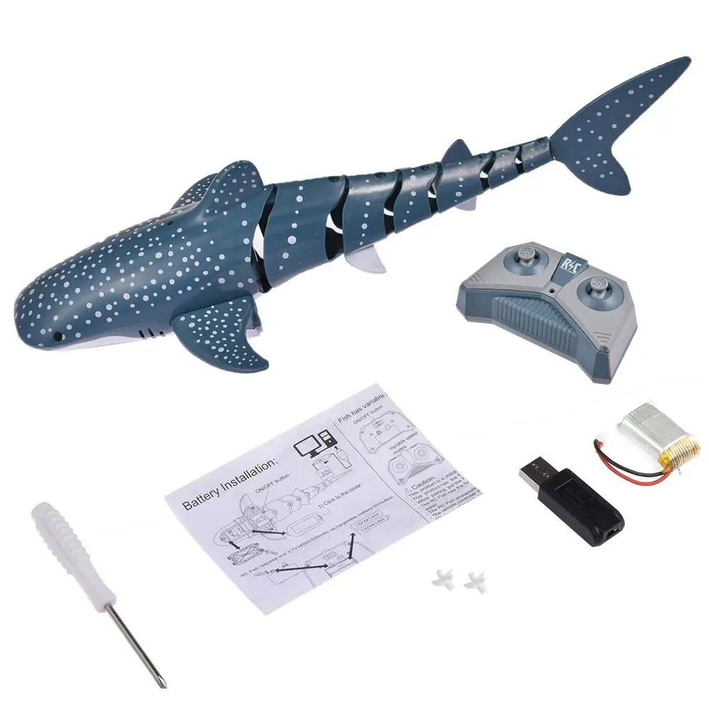 2 4G RC Моделирование игрушки акулы 4CH Водонепроницаемый электрический пульт