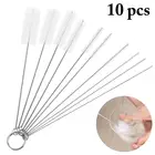 10 шт.компл., Набор Щеток Для Чистки питьевой соломы, портативный креативный очиститель для бутылок, товары для домашней уборки, кухонные инструменты