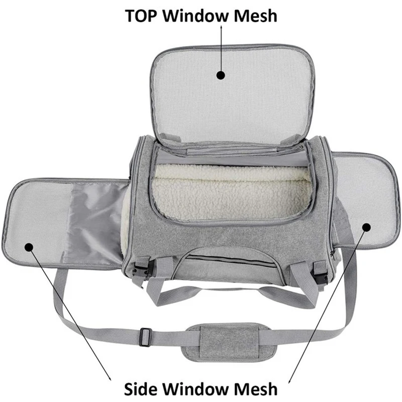 

Portable Dog Carrier Bags Folding Pet Carrier Tent Dog House Dog Car Seat Carrier Mesh Outdoor Travel Puppy Booster Car Seat