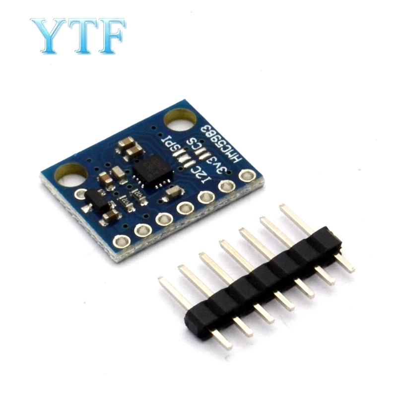 

GY-282 HMC5983 Замена HMC5883L Высокоточный Высокочувствительный температурный Компасс триосевой компас IIC SPI модуль