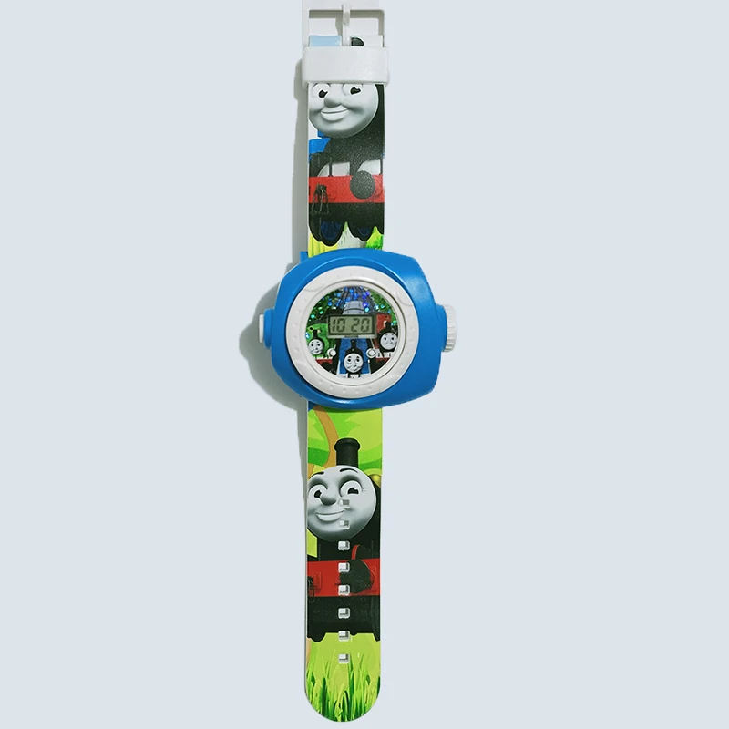 Детские часы Thomas and Friends с 3D проекцией и накладкой светящиеся Мультяшные цифровые
