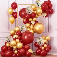 80pcs 10inch pomegranate red confetti latex balloons wedding globos birthday baby shower house new year party decorations