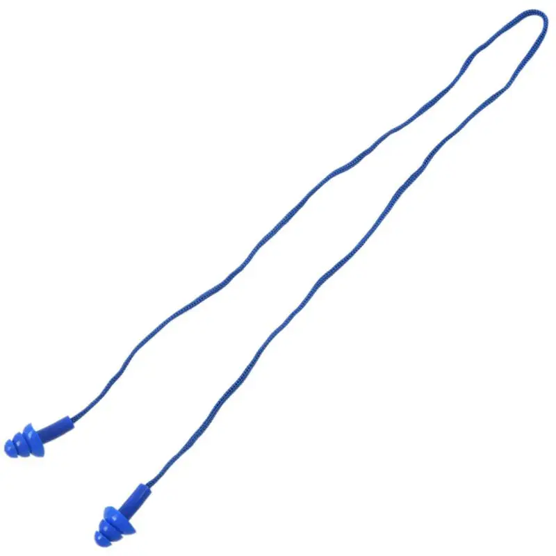 

Синий Эластичный шнурок силиконовый Плавание уха Вилки w хранения Чехол