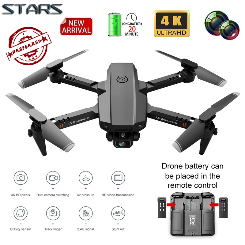 Звездный SXT6 Новый мини Дрон 4k 1080p Hd камера Wi Fi Fpv давление воздуха удерживание