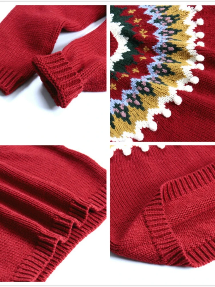 Свитер с круглым вырезом Повседневный осенне-зимний Рождественский пуловер