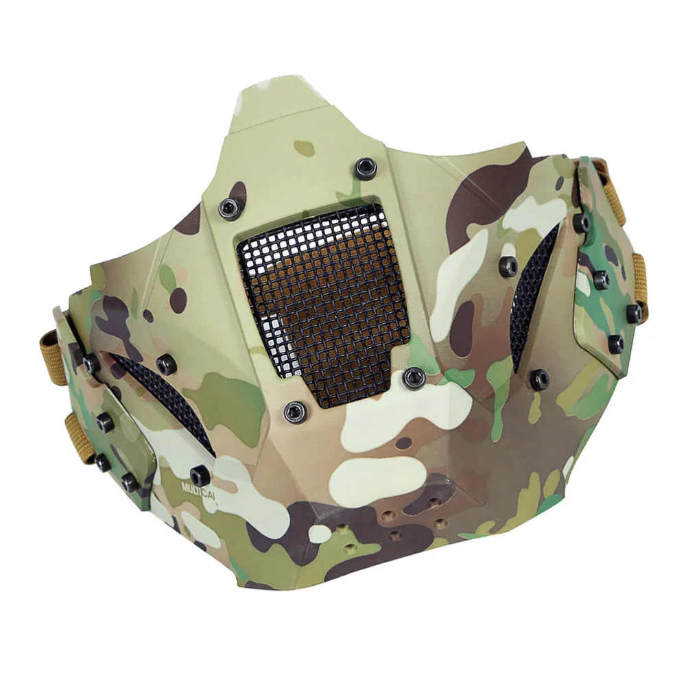 

1PC Mesh Mask Style Comfortable Adjustable Mask Combat Protective Half Face Mask (CP)