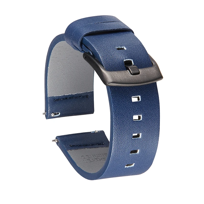 Leather Watch Band 22mm 20mm 18mm 24mm Leather Watch Strap Green Orange Black Brown Gray Watch Bands Quick Release Watch Straps