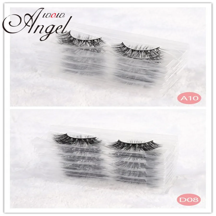 Wowangel Оптовые Случайные Смешанные 30 пар без коробки ресницы 3D норковые ручной