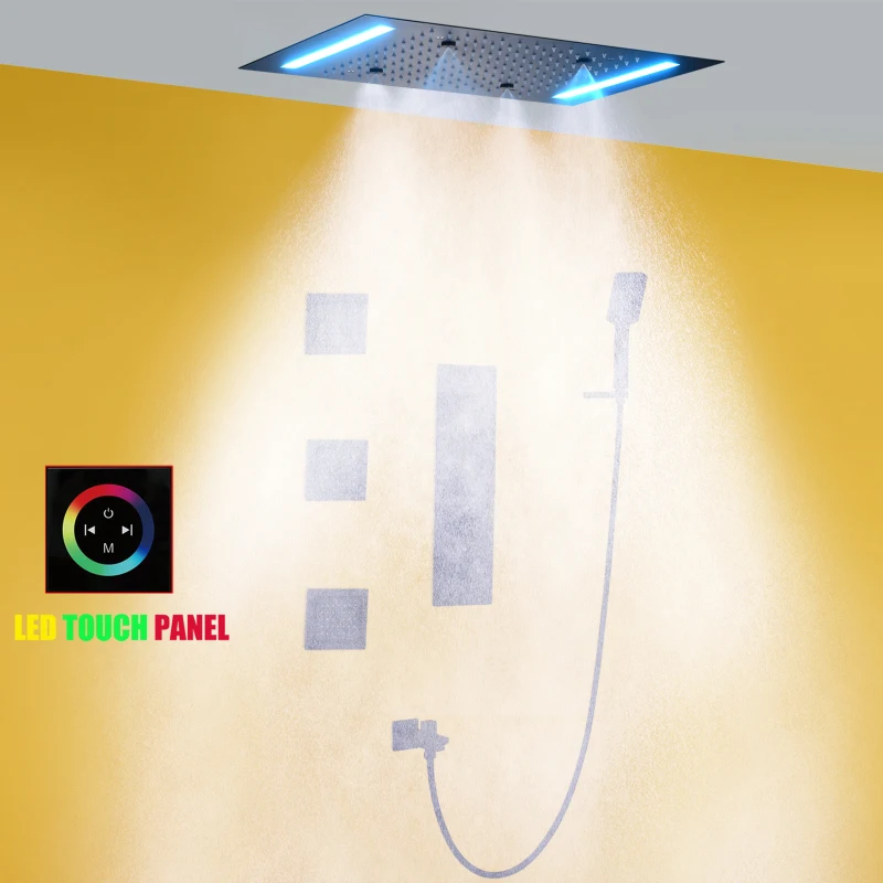 Термостатическая дождевая Душевая система для ванной комнаты из нержавеющей