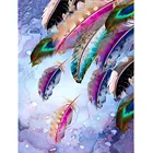 5D алмазная живопись сделай сам, перо, полная квадратная круглая Алмазная вышивка, пейзаж, мозаика, полная распродажа, подарок ручной работы