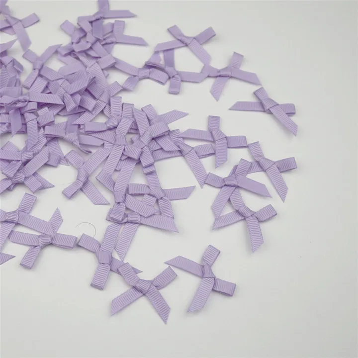 Purple Bows 100 шт. Сатиновая лента, мини-банты, сделай сам, ремесло, товары для свадьбы, рождественской вечеринки, Декор, банты, головные уборы, аксессуары, материалы, подарок, банты - Цвет: Purple Bows