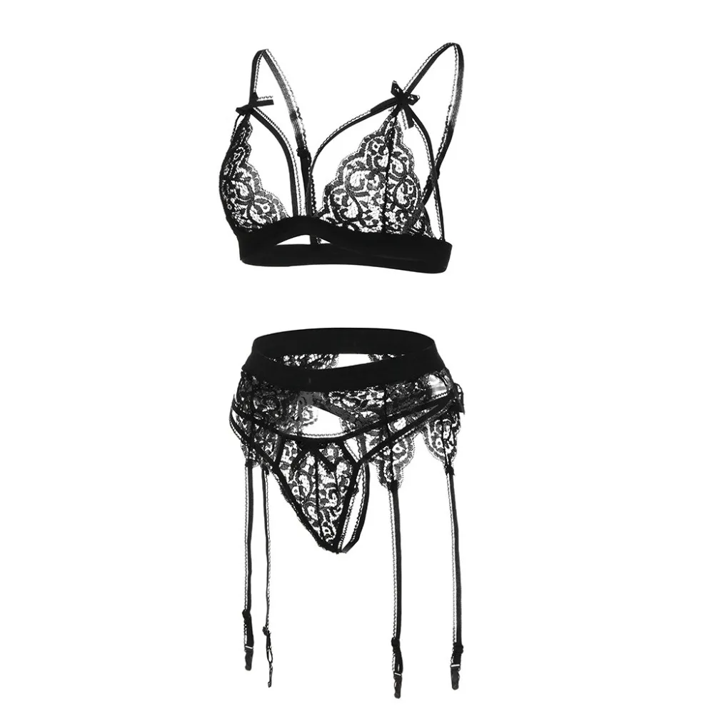 Сексуальное женское нижнее белье Seksi Babydoll пижамы кружевной бюстгальтер трусики Ropa sexi mujer набор набедренных повязок sujetador abierto N3