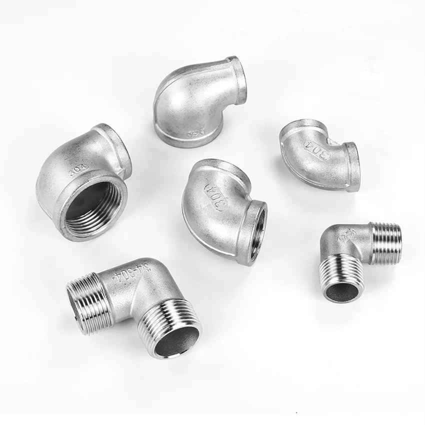 304 Нержавеющая Сталь BSPT 1/2 &quot3/4&quot 1 &quotВнутренняя/наружная резьба коленчатый