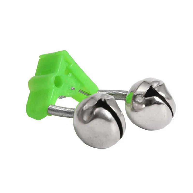 

20Pcs Fishing Bite Alarms Fishing Rod LED Green Lights Bells Clamp ABS Fishing Accessory Stylish and Durable Fishing Rod Bells
