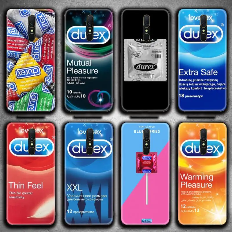 

Sexy Condom Brand Durex Box Phone Case For Oppo A5 A9 2020 Reno2 z Renoace 3pro A73S A71 F11