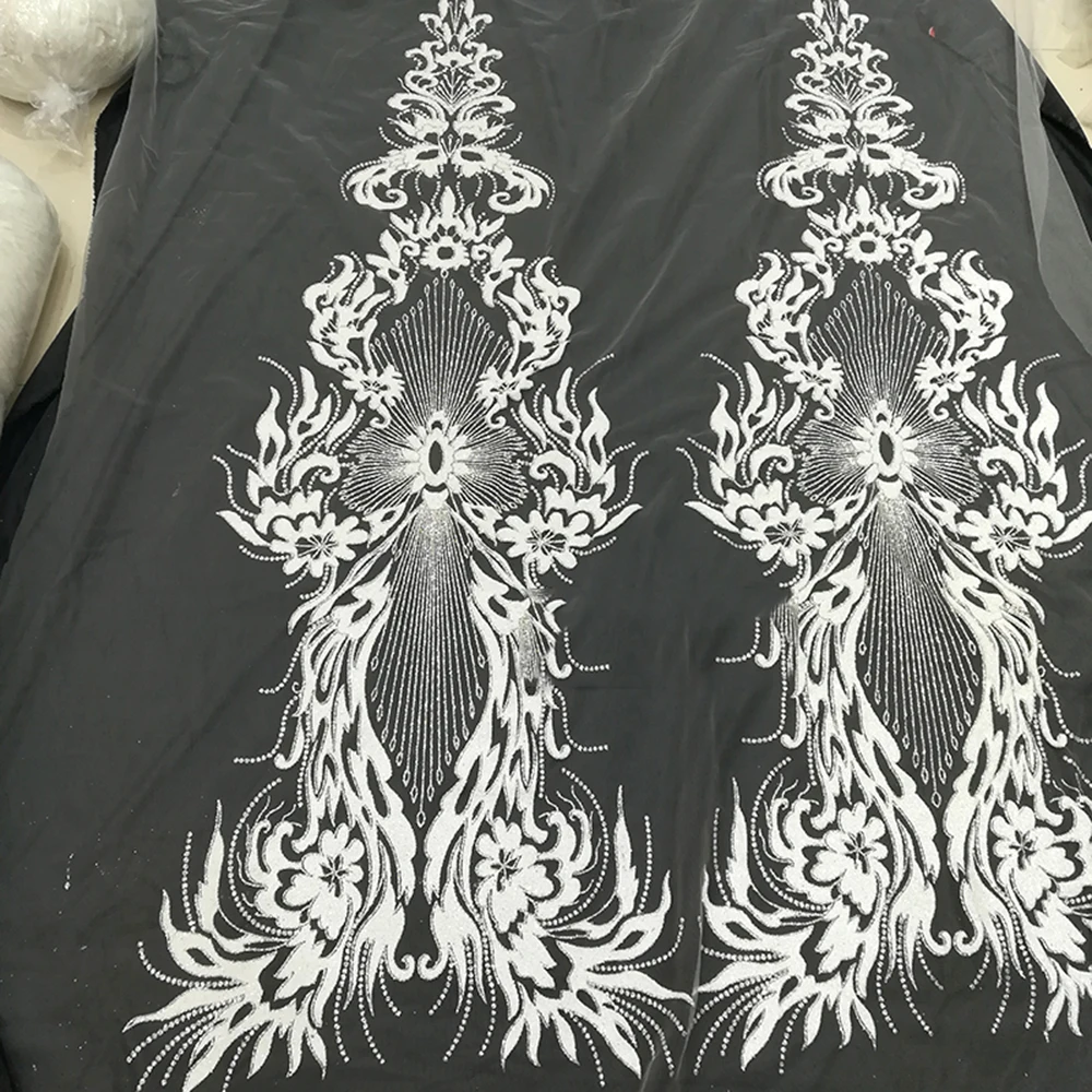 

Black/Silver/Red/Shrimp African Net Sequins Lace Beaded Fabric French Nigerian Wedding Party Dresses Material for Sewing Clothes