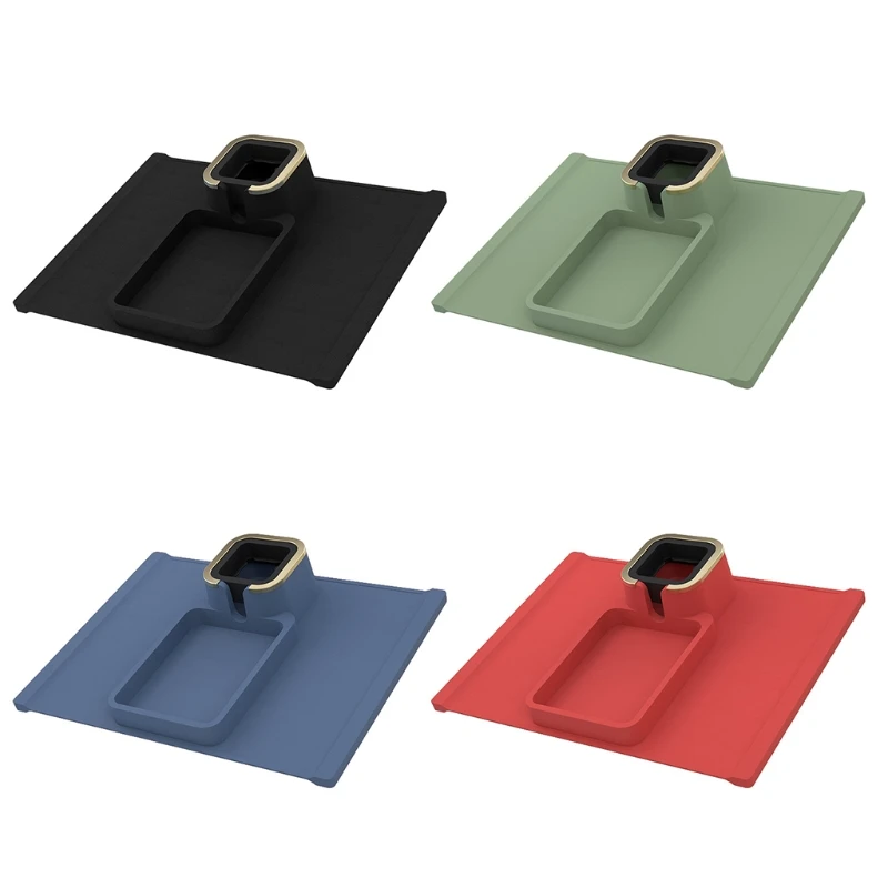 

Silicone Cup Holder Tray Mat Foldable Coaster Cellphone Organizer for Sofa Armrest Organizer