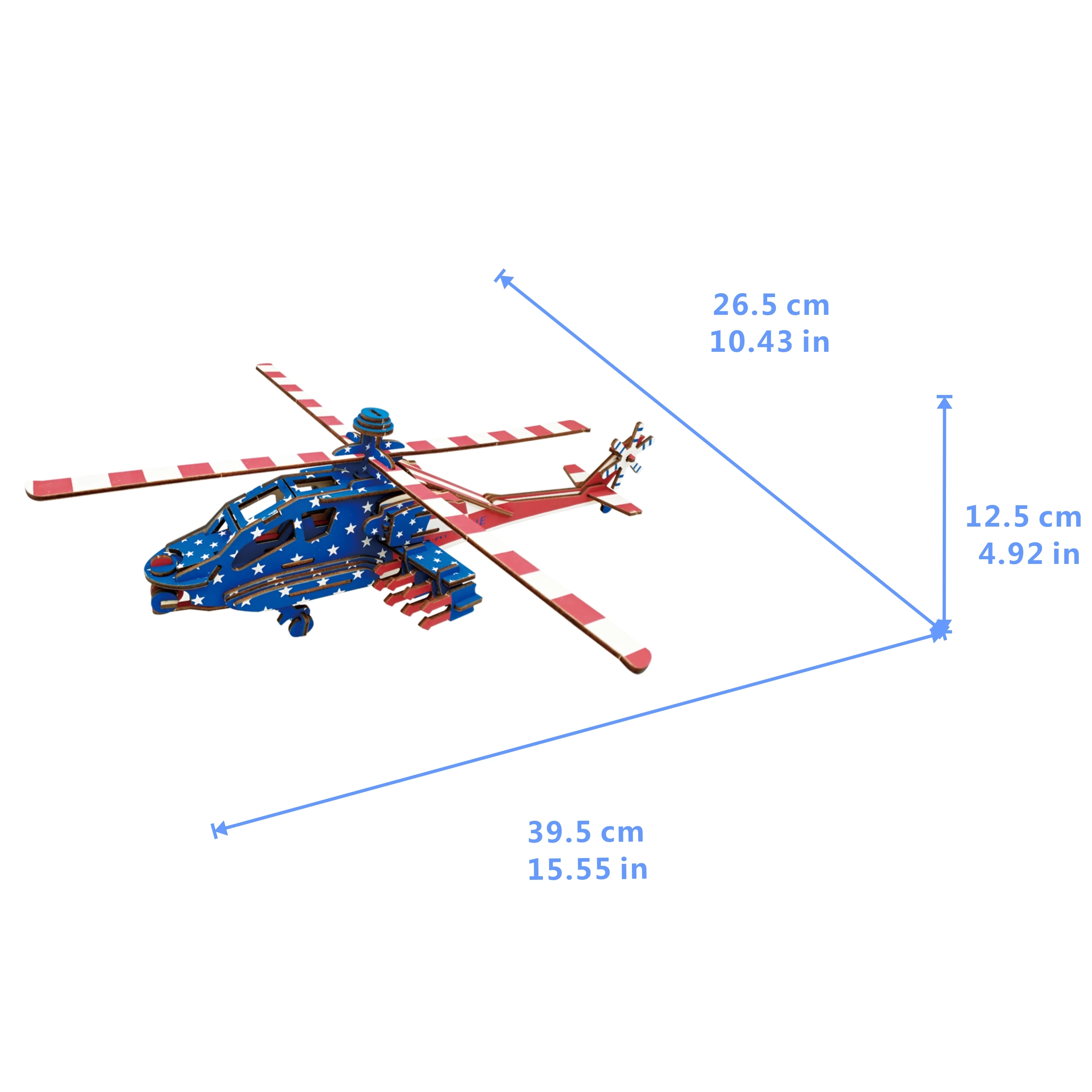 Деревянная игрушка 3D-пазл Apache с флагом для детей, обучающий подарок, очень забавные семейные игры, сделай сам.