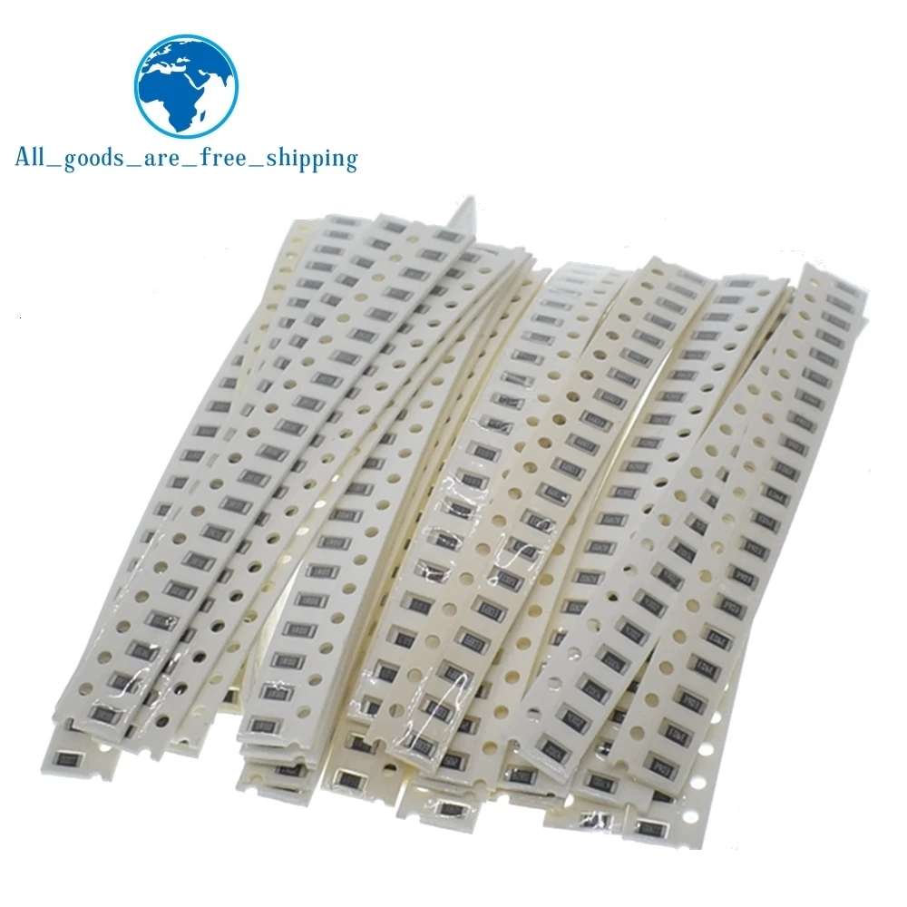 Завеса 0603 0805 1206 SMD Резистор Комплект Набор сортированных 1ohm-1M Ом 1% 33 значение х 20 штук = 660 шт набор образцов