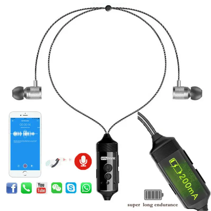 Беспроводные наушники с записью телефонных звонков для iPhone Android Запись Голосовых