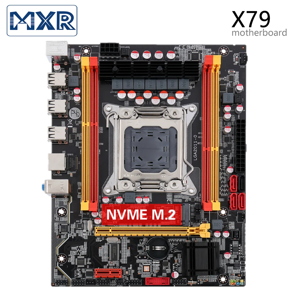 X79 Motherboard Combo LGA 2011 with XEON E5 2620 V2 16GB (4*4G) DDR3 1333 REG ECC RAM Memory kit set NVME SATA3.0 Server | Компьютеры и