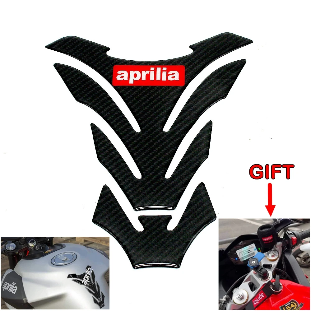 

3D Carbon Motorcycle Fuel Tank Cover Decal Stickers Pad Accessories For Aprilia Racing Scooter Gas Tank Pads Protector