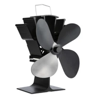 shgo hot thermal power fireplace fan heat powered wood stove fan for woodlog burner fireplace eco friendly four leaf fans