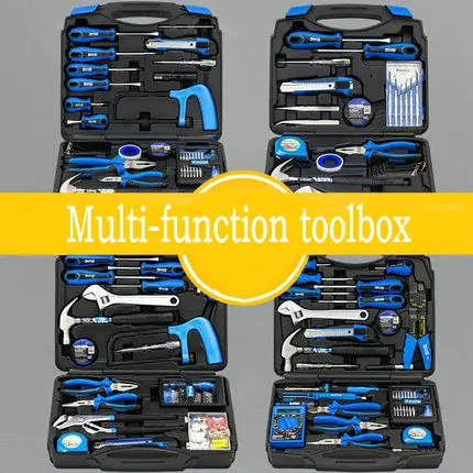 

Multi-function household hardware toolbox, screwdriver/pliers/wrench manual combination repair tool kit, multi-style optional