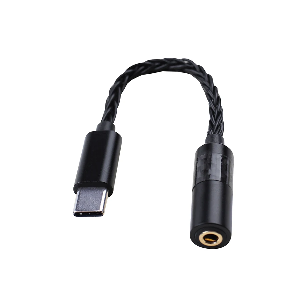 Разъем FDBRO Type C 8 жильный Посеребренный разъем адаптер из углеродного волокна