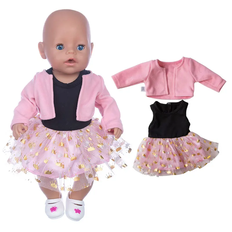 Новый розовый костюм для 17-дюймовой куклы-младенца 43 см Одежда - купить по