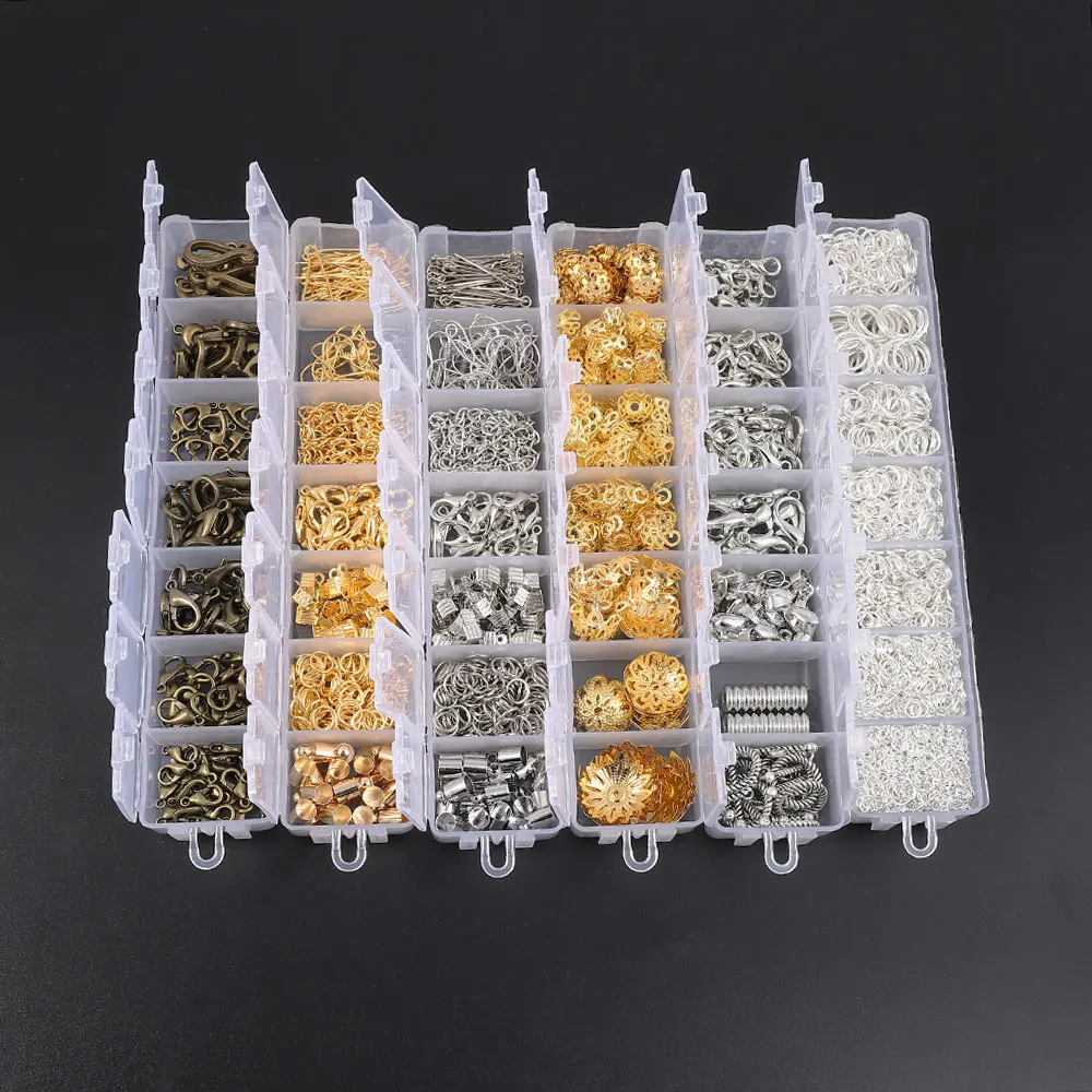 Фурнитура для ювелирных изделий в коробке застежки кончиков открытое